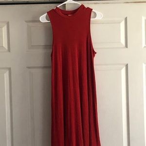 High Neck Ribbed Dress